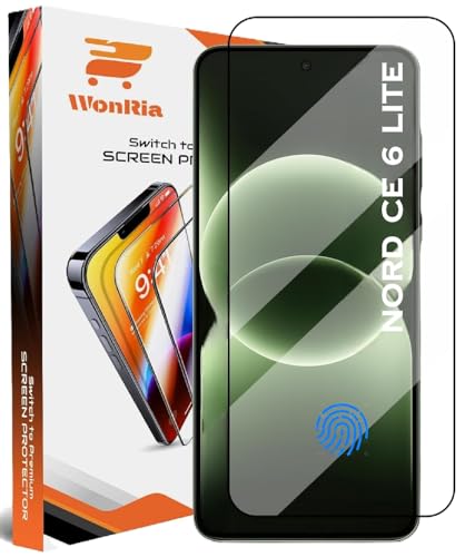Image of WonRia Pack 1 - Tempered Glass for OnePlus Nord CE 6 Lite 5G [1 Month Warranty] Edges to Edge 9H Hardness Screen Glass Protector with Easy Installation kit