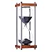 Large Hourglass Timer 60 Minute, Decorative Wooden Sandglass, Black