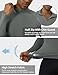 SPVISE Grey 1/4 Zip Compression Athletic Pullover Mens Dry-Fit Active Base Layer Quarter Zip Gym Tops Turtleneck Sweatshirt