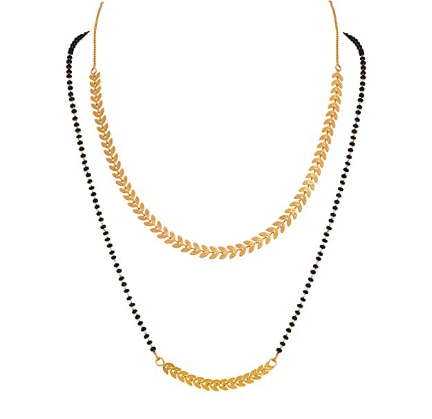 See full amazon price history chart for JFL - Jewellery for Less Combo of One Gram Gold Plated Latest Leaf Design Chain and Fancy Leaf Mangalsutra with Black Beaded Chain for Women & Girls,Valentine JFL - Jewellery for Less Combo of One Gram Gold Plated Latest Leaf Design Chain and Fancy Leaf Mangalsutra with Black Beaded Chain for Women & Girls,Valentine (B09WDJV61G) Amazon Price History, Amazon Price Tracker