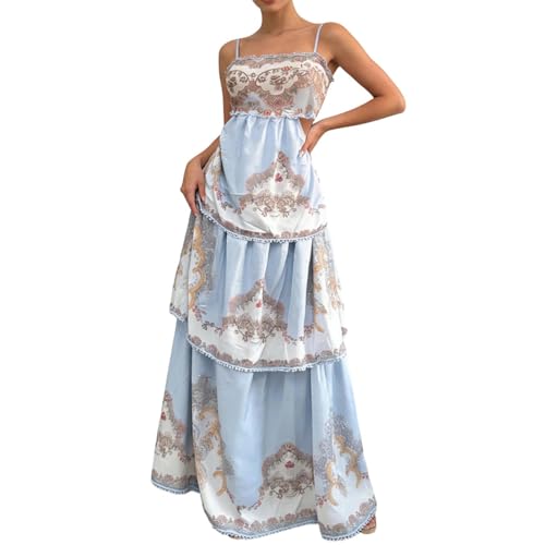 Robe décontractée longue fleurie avec fente sur le devant été