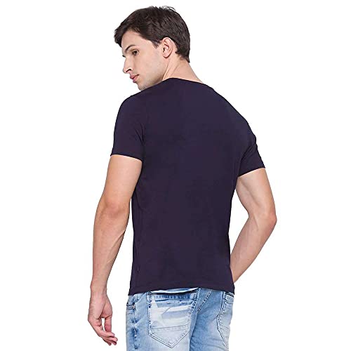Image of Spykar Printed Blended Slim Fit Mens T-Shirt (A21MKT02BA033WH-P)