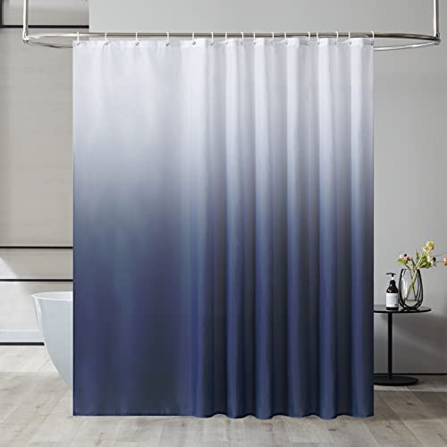 Furlinic Rideau de Douche Anti Moisissure Tissu Lavable en Machine Grand Rideau de Bain Imperméable en Polyester pour Baignoire Angle avec 12 Crochets...