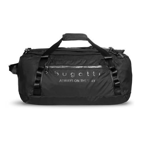 Weekender Sac de Voyage 2-en-1 bugatti Sac à Dos Bagage Cabine Homme et Femme Noir