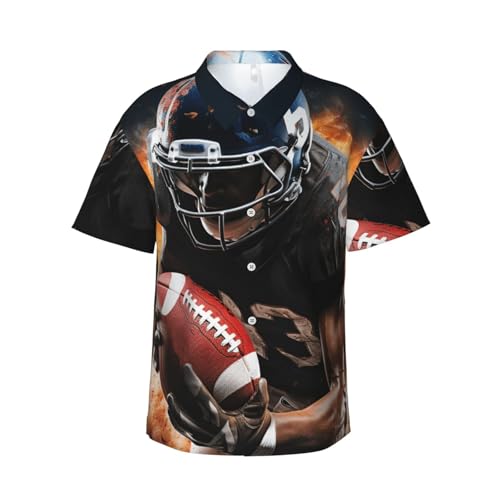 Chemise hawaïenne homme manches courtes plage style décontracté football