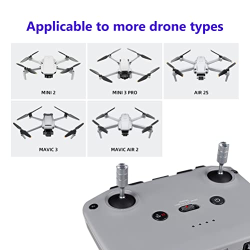 Image of Smart Controller Joystick Compatible for RC-N1 Smart Controller, Aluminum Controller Replacement Joystick Thumb Rocker, Extension Sticks Compatible for Mini 3 Pro Drone Accessories