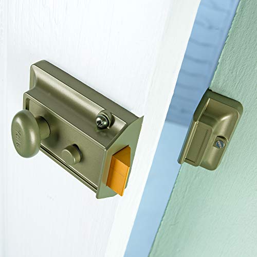 Image of Yale Wardrobe & Cabinet Lock | Key Operated Lock | Secure Storage Lock for Home Use | Zinc Alloy Body | Polished Brass (ENB-PB)