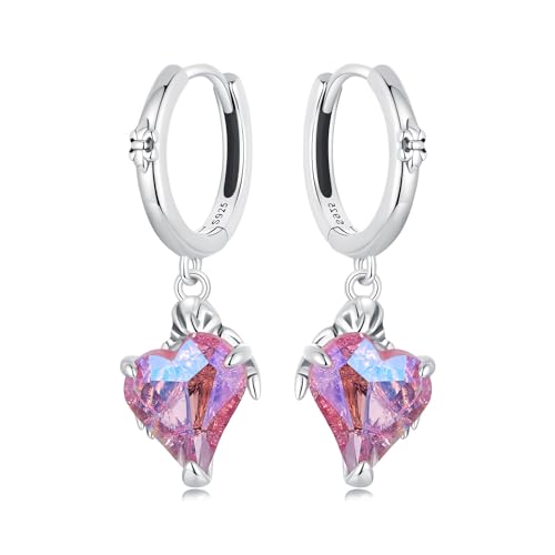Boucles d'oreilles pendantes cristal créé, parfaites pour illuminer vos tenues quotidiennes