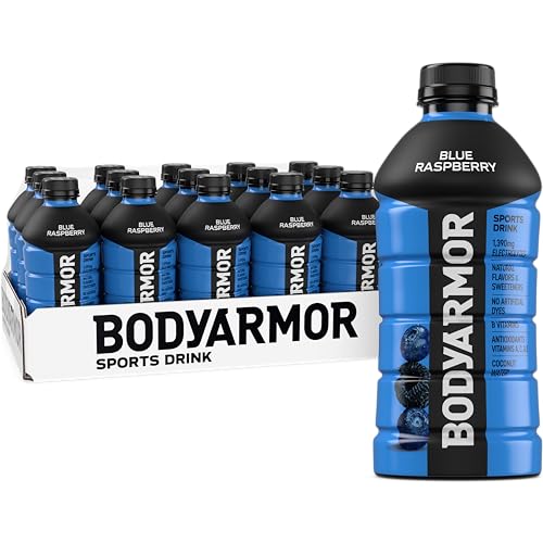 Image of BODYARMOR Sports Drink, Blue Raspberry, Electrolyte Drink Hydration, 28 Fl Oz Bottles (15 Pack), Flavored Coconut Water with B Vitamins & Antioxidants