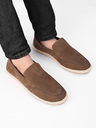 Image of Prolific Men's Suede Causal Loafer Shoes | Espadrilles | Lighweight Slip-On's | Soft Cushioned Insole | Stylish & Comfortable | Lightweight Shoes for Men, Designed for All Seasons