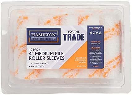 Hamilton for The Trade Medium Pile Mini Roller Sleeves 10 Pack, 4"