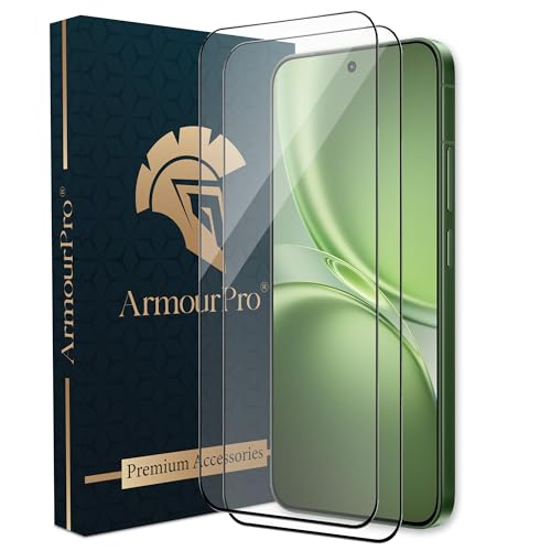 Image of ArmourPro Tempered Glass for Vivo X300 FE - 9H Anti Scratch Screen Protector, Edge to Edge Coverage, HD Clarity, Smooth Touch, Case Friendly | Black, Pack of 2