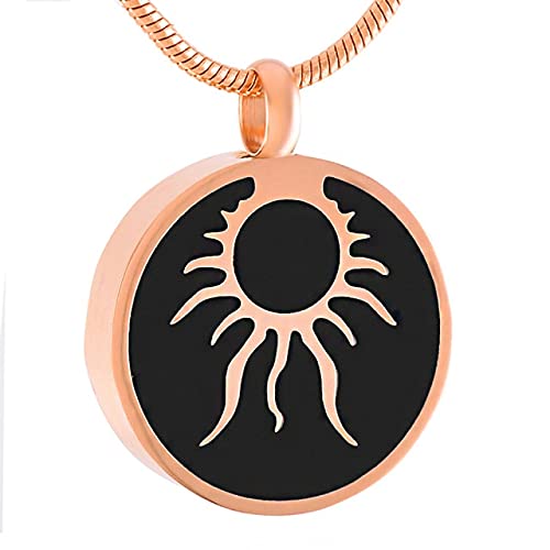 Pendentif souvenir urne commémorative soleil pour honorer la mémoire