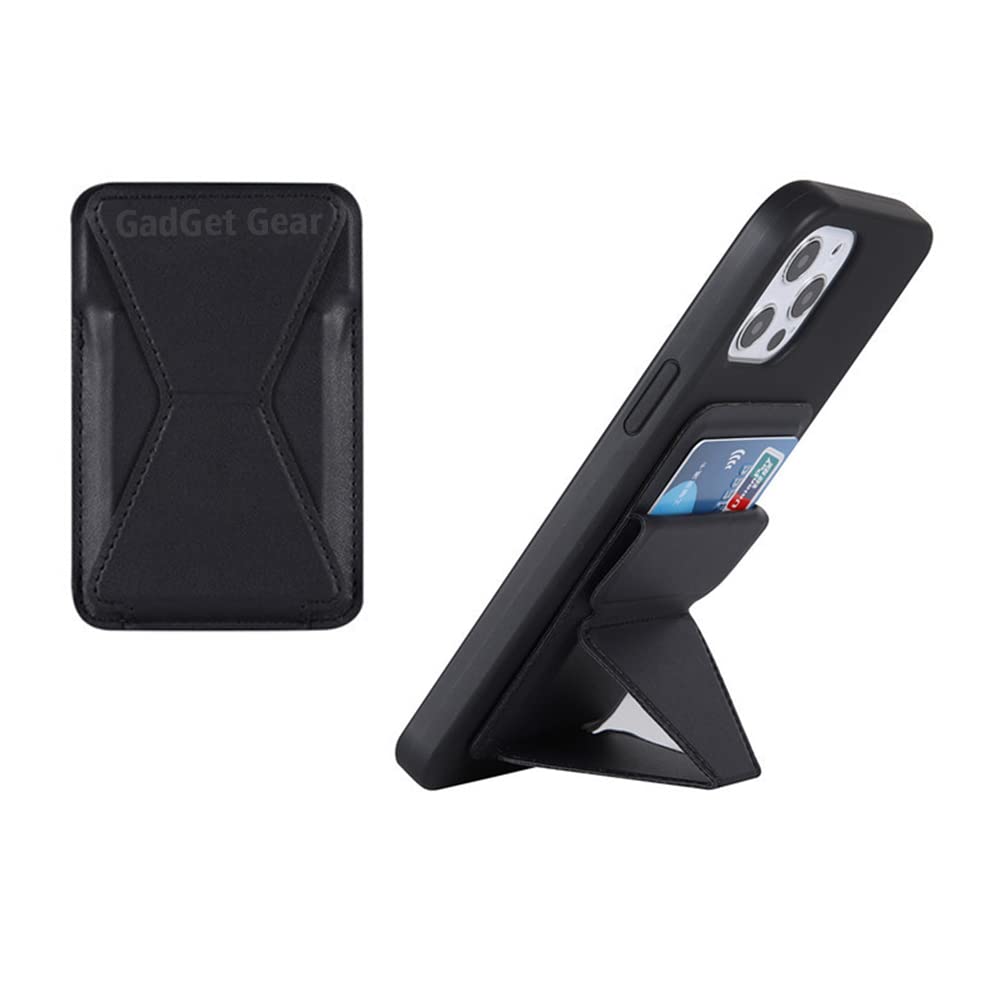 GadgetGear Mag-Safe Leather Wallet with Stand Pouch Magnetic Case Credit Card ID Holder Mobile in Compatible with Apple iPhone 12,13 and 14 Series (Black)-image-21