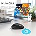 INFINMIND Wireless Bluetooth Mouse, Multi Device (BT1/BT2 + 2.4G USB) Mouse for Laptop, iPad & Mac, 4-Way Scroll with Side Buttons, Silent Click Ergonomic Offce Mouse, Adjustable DPI