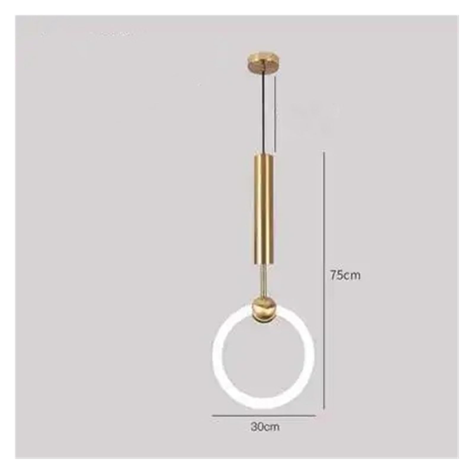 Lampada a Sospensione nordica Semplice a LED, Moderna, Ideale per ristoranti, camere da Letto, Isole Cucina, uffici e Bar (Bianco Freddo, 30 cm).
