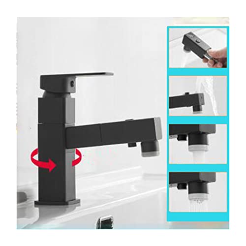 Robinet de salle de bain avec buse extractible pour un lavage facile