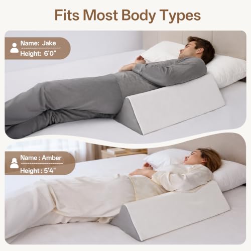 Image of Vekkia Wedge Pillow for Side Sleeping, Body Positioning Back Support
