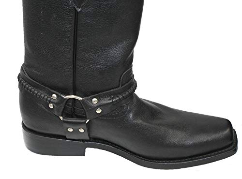 Dona Michi Men's Genuine Cowhide Leather Motorcycle Boots Handmade3