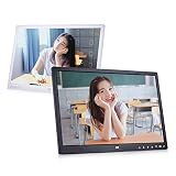 Cadre Photo Numérique Usb Sans Wifi, Cadres Photo Numériques 15 Pouces, Stockage Gratuit Configuration Facile Pour Envoyer Des Photos Via Usb Ou Carte Sd, Vidéo, Musique, Calendrier, Diaporama (Noir)
