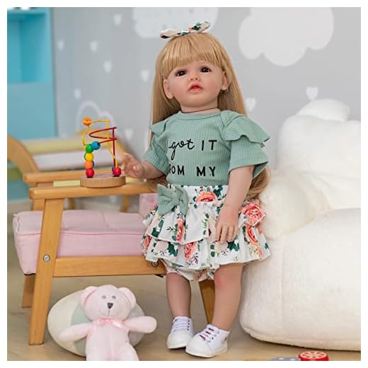 Reborn Girl Doll 24 tum 60 cm Blont hår Bruna ögon Verklighetstrogna småbarnsprinsessdocka Enorm riktig bebis dotter dotterdotter julfödelsedagspresent