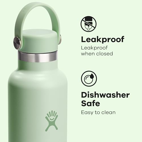 Image of Hydro Flask Water Bottle - Insulated Stainless Steel - Non Spill, Leakproof in 24 Oz Aloe Green