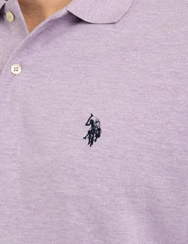 Image of U.S. POLO ASSN. Men Cotton Regular Fit Solid Polo With Small Pony | Two-Button Closure Pique Polo Shirt, Summer Fashion Golf Shirt