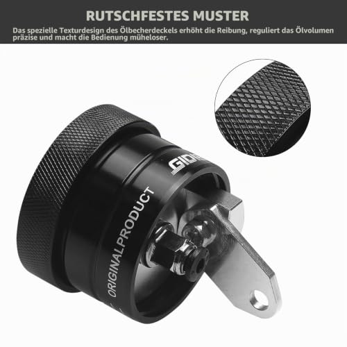 GIDIBII Kettenöl Motorrad, Kettenschmiergerät, Motorrad-Schmiersystem passend für Honda, Yamaha, Suzuki, Kawasaki (Schwarz)