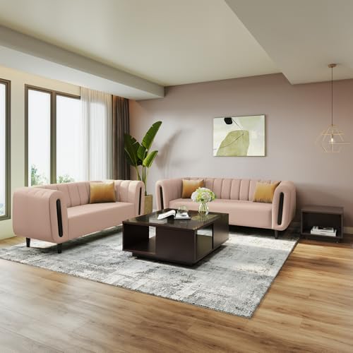 Image of Interio by Godrej Paramount 5 Seater Fabric Sofa Set
