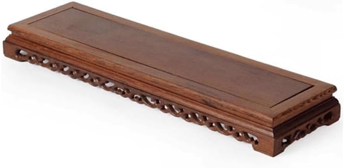 Bonsai Pedestal Vase Pedestal Stands Base Vase Flower Pot Ornaments Wooden Rectangular Solid Wood Buddha Statue Base Planter Stand Plant Holder