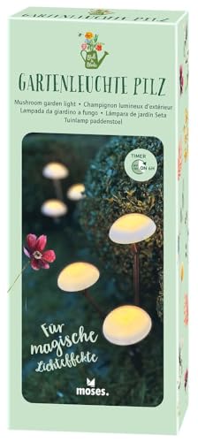 moses. Blatt & Blüte Gartenleuchte Pilz – LED-Gartenlicht mit...
