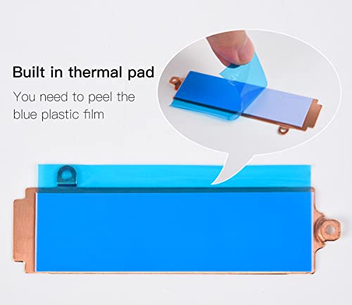 M.2 2280 Ssd Hard Drive Mounting Bracket Mhkk8 0Mhkk8 With Ssd Heatsink Thermal Pad 26X1Y 026X1Y 29Gt8 For Dell Alienware M15 R5 R6 R7 15.6" Gaming Laptop #TOP2