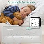 ORIA Analog Alarm Clock, Battery Operated Analog Travel Clock, Small Bedside Clock with Night Light, Snooze, Gradual Rise Alarm, for Bedroom, Office, Travel - Image 5