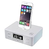 Reloj despertador doble con funciones de reposo y reposo, ajuste automático de la hora instantánea, ajuste del reloj 12 / 24H. El modo de descanso de segmentos múltiples se puede configurar como mínimo desde 10 minutos, 15, 30, 45, 60, se puede elegir un máximo de hasta 60 minutos.