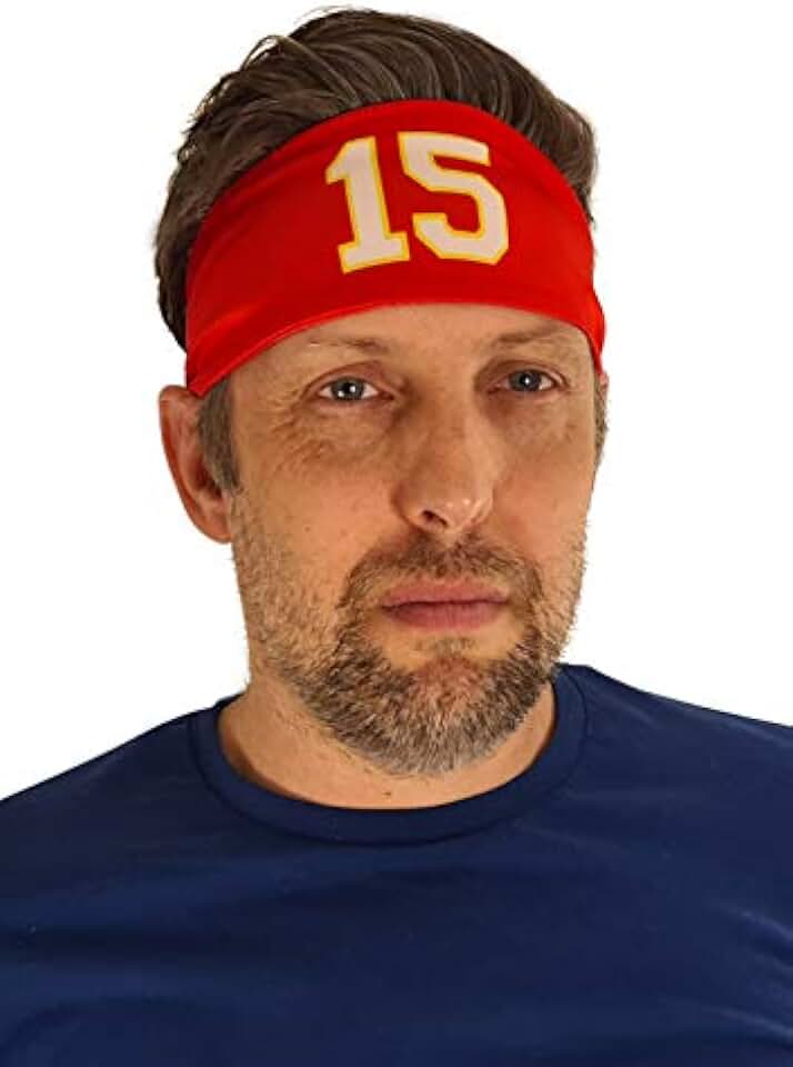 HandinHandCreations Headband 15 Football Sweatband Red Costume