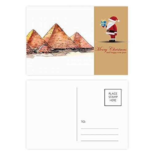 Cartes postales Père Noël égyptien Pyramide de Gizeh pour des vœux uniques