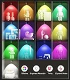 LED Under Cabinet Lights Rechargeable,Wireless RGB Puck Light with Remote,1500mAh,13 Colors & 2 Dynamic,Push Lightings with Timer,Dimmer Stick on Lights for Kitchen,Cabinet,Shelf 3 Pack Black - Image 2