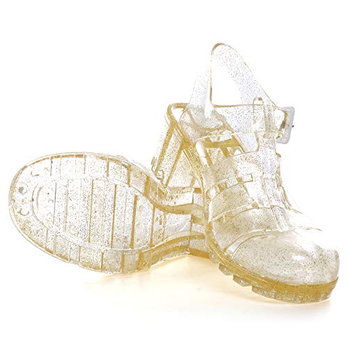 Image of Hee grand Crystal Jelly Heel Sandals for Women Summer Beach Jelly Shoes