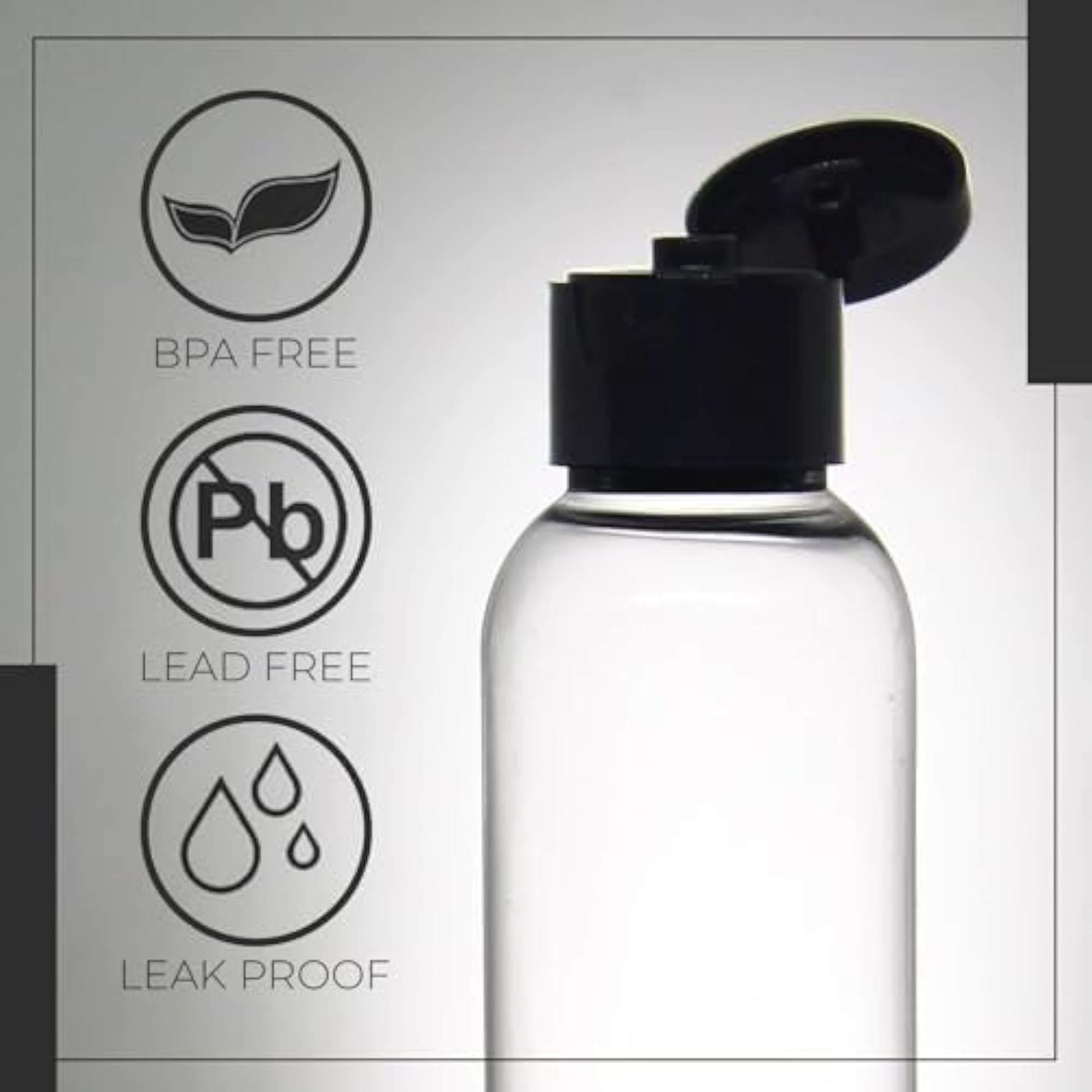 Empty Clear Plastic Bottles for Toiletries