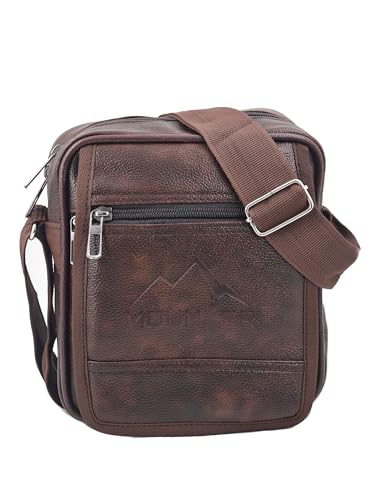 Image of Stylish PU-Leather Sling Cross Body Travel Office Messenger One Side Shoulder Bag for Men, Women & Boy