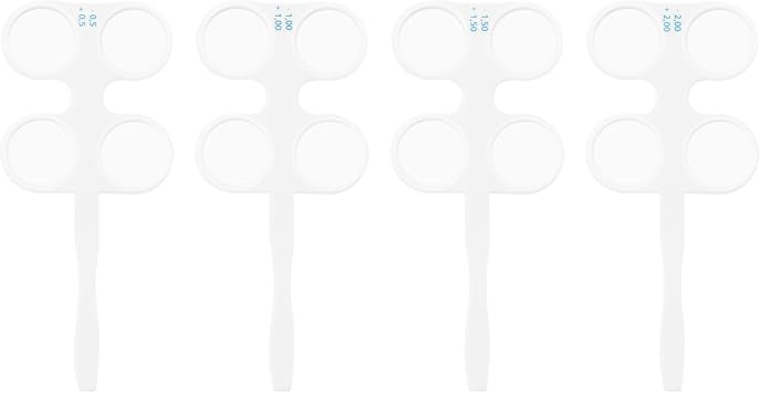 4Pcs Optical Flippers Optometry Plastic Flip Trial Lens Set for Lens Confirmation Test 0.50, 1.00, 1.50, 2.00 US STOCK