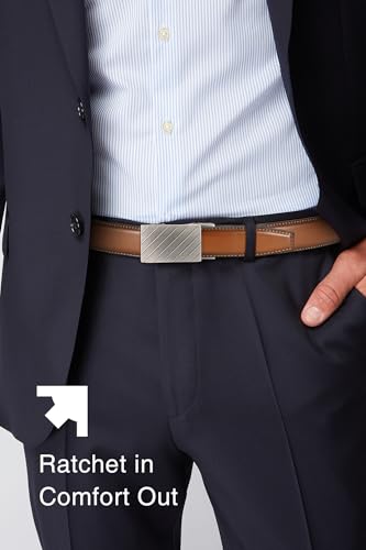 Image of CHAOREN Mens Dress Belt - Mens Ratchet Belt Leather for Dress Pant - Micro Adjustable Belts Fit Everywhere