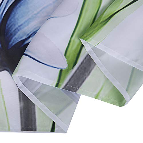 Livilan Blue Tulip Shower Curtain, Floral Fabric Bathroom Curtains Set With Hooks Flowers Bathroom Decor 72X72 Inches Machine Washable Decorative Creative Pattern #TOP2