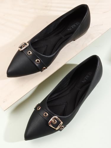 Image of Sukun FBC 99 Women's Bellies Flats Lightweight, Comfortable Slip-On Pointed Toe Shoes for Office, Casual | Stylish, Durable & Comfy