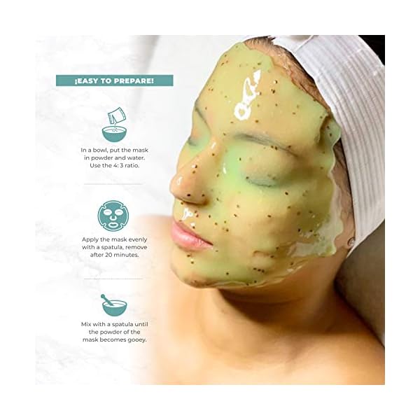 Avery-Rose-Peel-Off-Jelly-Mask-Premium-Modeling-Rubber-Mask-Spa-Set-10-Treatments-24k-Gold-Lavender-Kiwi-Peppermint-Egyptian-Rose-Matcha-Chamomile-Tea-tree-Jazmine BRÃUN Peel-Off Jelly Mask Hydrating Premium Modeling Rubber Mask Spa Set - 10 Treatments (24k Gold, Lavender, Kiwi, Peppermint, Egyptian Rose, Matcha, Chamomile, Tea tree, Jazmine)