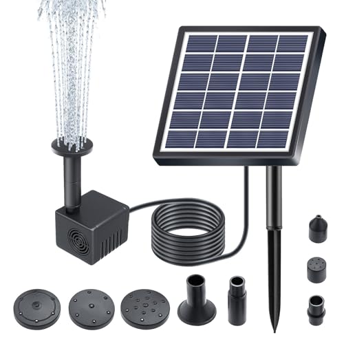 Lewisia Solar Bird Bath Fountain Pump USB Charging + Solar...