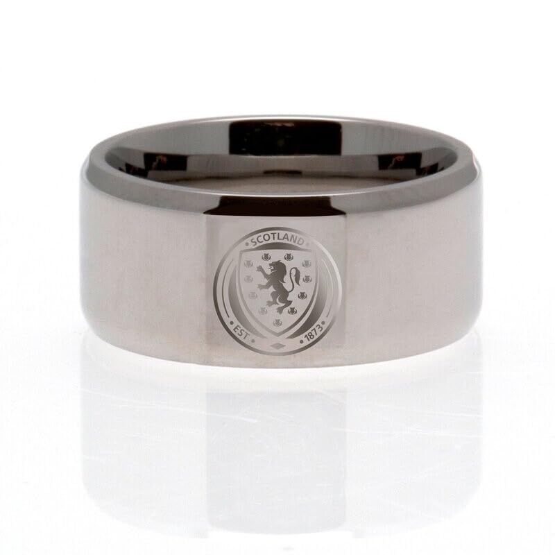 The Gift Scholars Scotland National Team Official Licensed Stainless Steel Band Ring Size Large (X) in an official presenation box