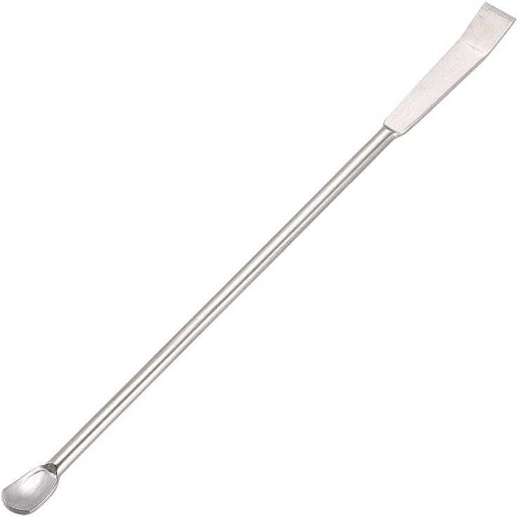 Micro Lab Sampling Reagent Spoon 304 Stainless Steel 2 in 1 Double Head Laboratory Mixing Spatula 125mm 2Pcs