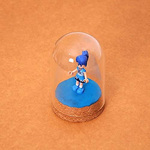 Jarra de sino para árvore de Natal com base e vidro transparente Cloche Bell Jar Dome com exibição d