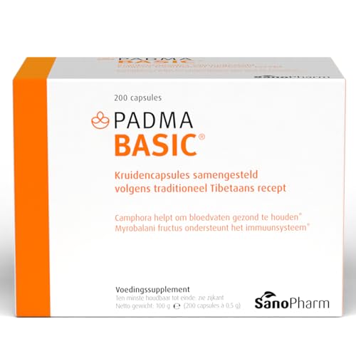 PADMA Basic 200 Caps. Tibetan Formula of Herbs and Minerals. It Supports an Active Immune System and Blood Vessels